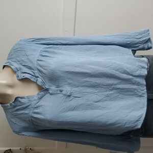 Ag Adriano Goldschmied Womens Long Sleeve Blouses Pullover Buttons Tops